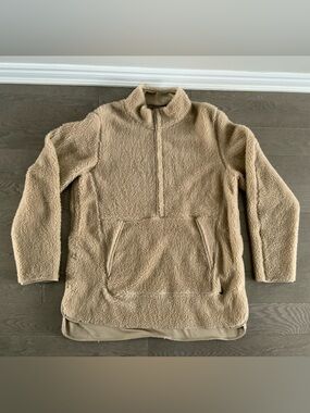 Nike Cream Sherpa Zip-Front Jacket